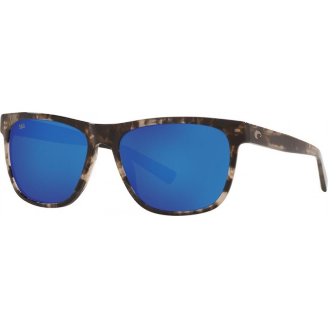 Costa Apalach Shiny Black Kelp Frame Blue Lens Sunglasses