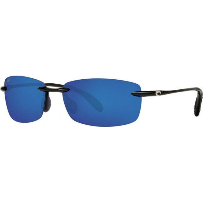 Costa Ballast Shiny Black Frame Blue Lens Sunglasses