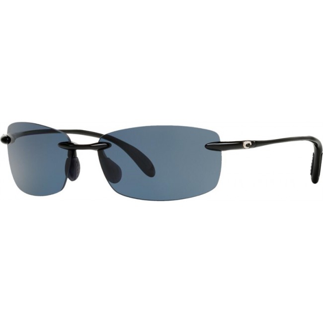 Costa Ballast Shiny Black Frame Grey Lens Sunglasses