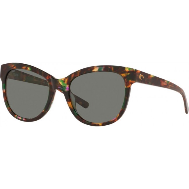 Costa Bimini Shiny Abalone Frame Grey Lens Sunglasses