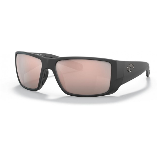 Costa Blackfin PRO Matte Black Frame Copper Silver Lens Sunglasses