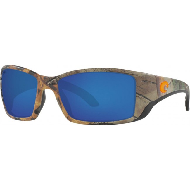 Costa Blackfin Realtree Xtra Camo Orange Logo Frame Blue Lens Sunglasses