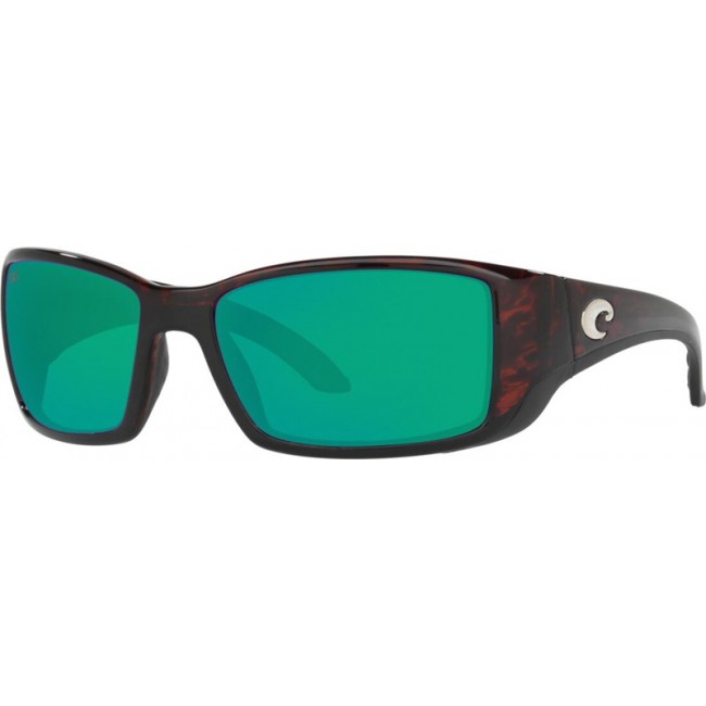 Costa Blackfin Tortoise Frame Green Lens Sunglasses