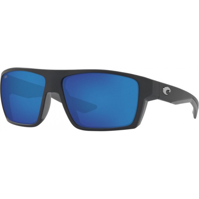 Costa Bloke Matte Black Frame Blue Lens Sunglasses