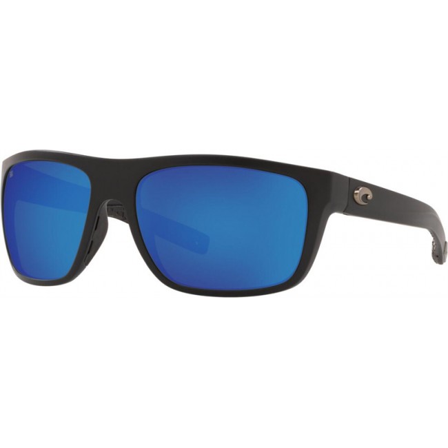 Costa Broadbill Matte Black Frame Blue Lens Sunglasses