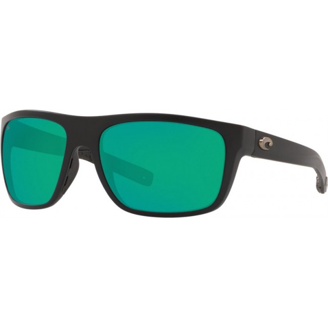 Costa Broadbill Matte Black Frame Green Lens Sunglasses
