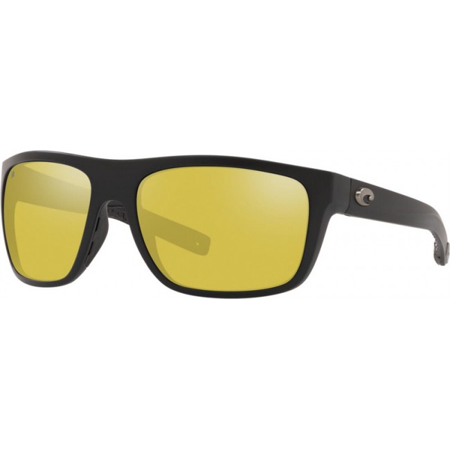 Costa Broadbill Matte Black Frame Sunrise Silver Lens Sunglasses