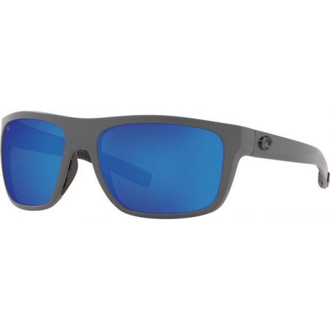 Costa Broadbill Matte Gray Frame Blue Lens Sunglasses
