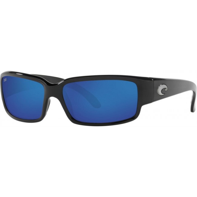 Costa Caballito Shiny Black Frame Blue Lens Sunglasses