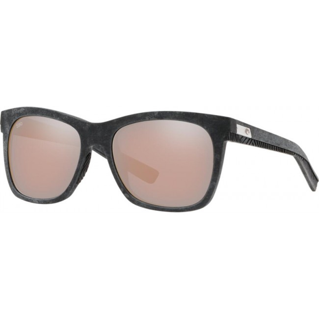 Costa Caldera Net Gray With Gray Rubber Frame Copper Silver Lens Sunglasses