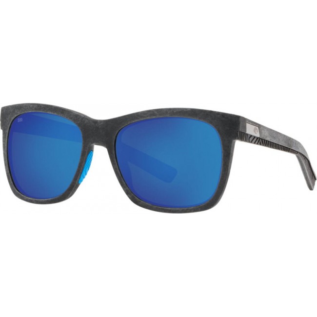 Costa Caldera Net Gray With Blue Rubber Frame Blue Lens Sunglasses
