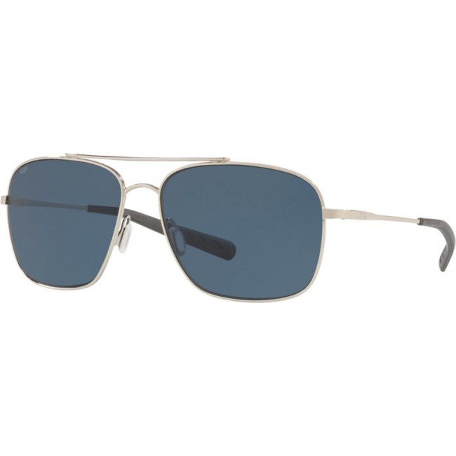 Costa Canaveral Palladium Frame Grey Lens Sunglasses