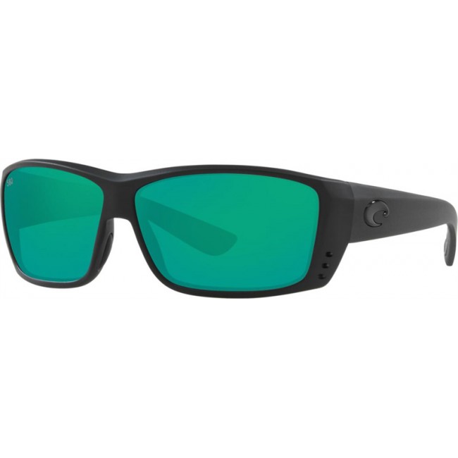 Costa Cat Cay Blackout Frame Green Lens Sunglasses