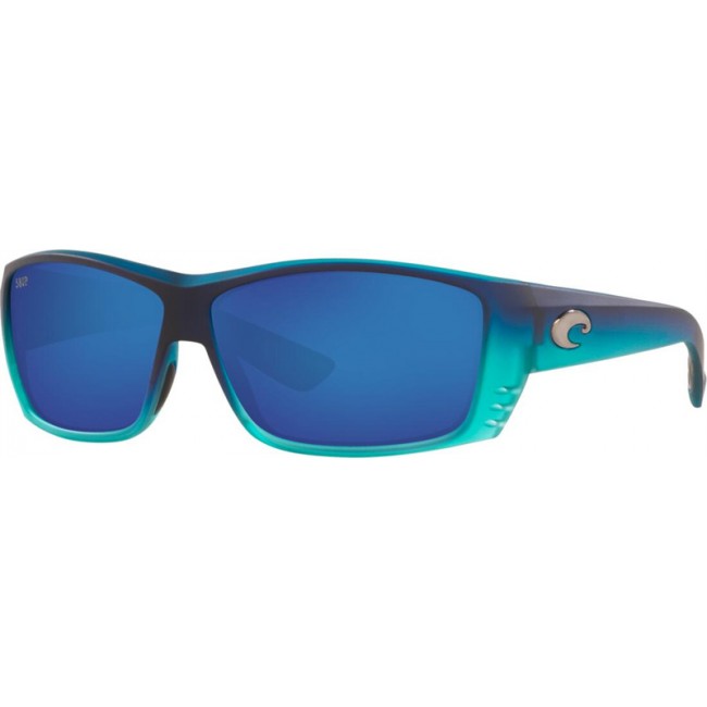 Costa Cat Cay Matte Caribbean Fade Frame Blue Lens Sunglasses