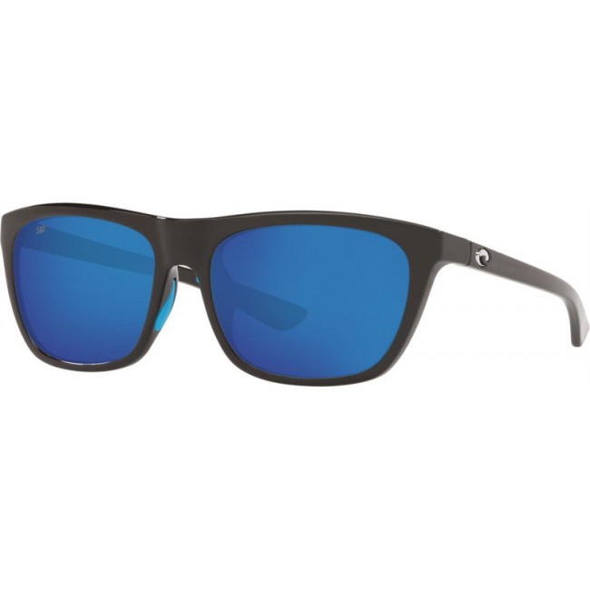 Costa Cheeca Shiny Black Frame Blue Lens Sunglasses