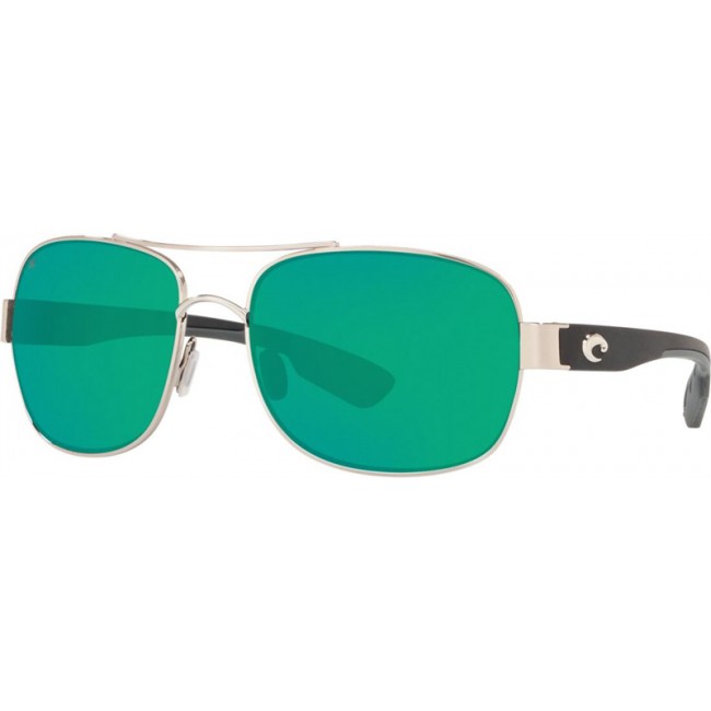 Costa Cocos Palladium Frame Green Lens Sunglasses