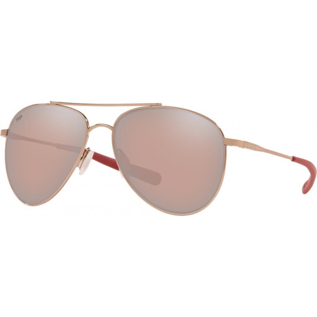 Costa Cook Rose Gold Frame Copper Silver Lens Sunglasses