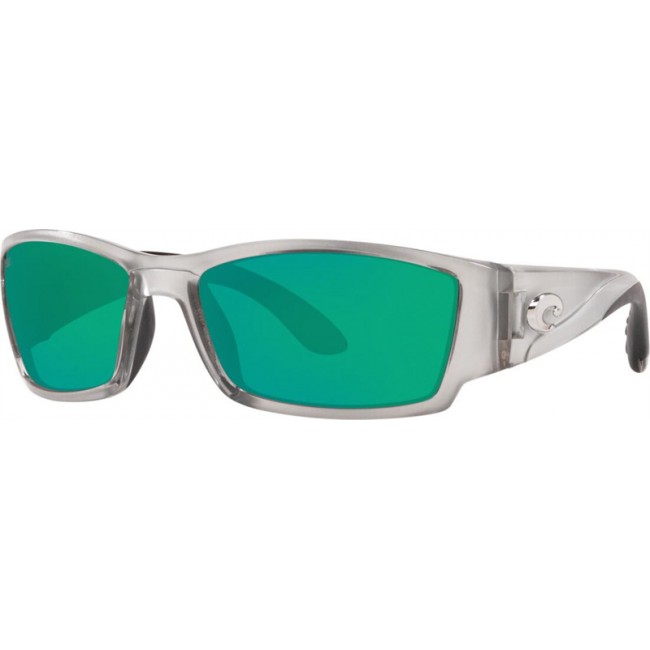 Costa Corbina Silver Frame Green Lens Sunglasses