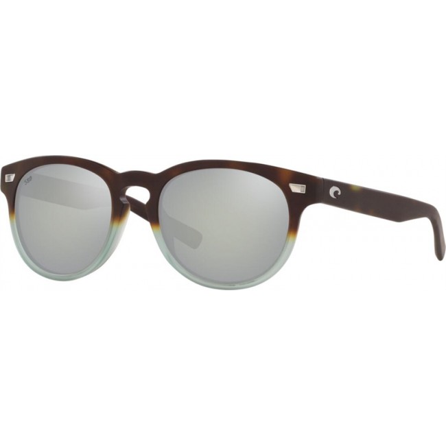 Costa Del Mar Matte Tide Pool Frame Grey Silver Lens Sunglasses