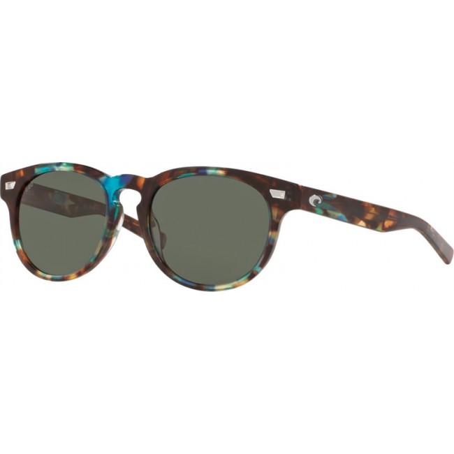 Costa Del Mar Shiny Ocean Tortoise Frame Grey Lens Sunglasses