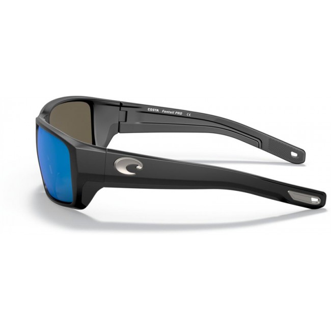 Costa Fantail PRO Matte Black Frame Blue Lens Sunglasses