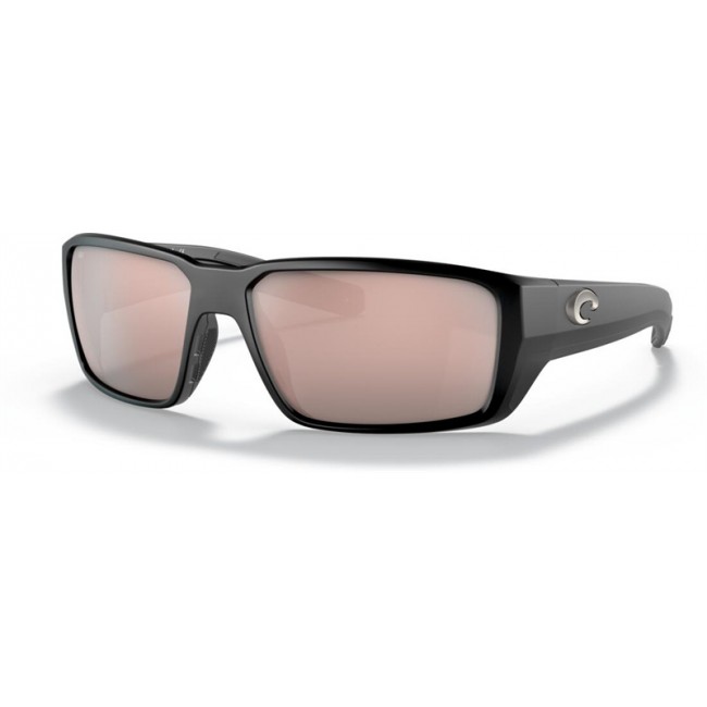 Costa Fantail PRO Matte Black Frame Copper Silver Lens Sunglasses