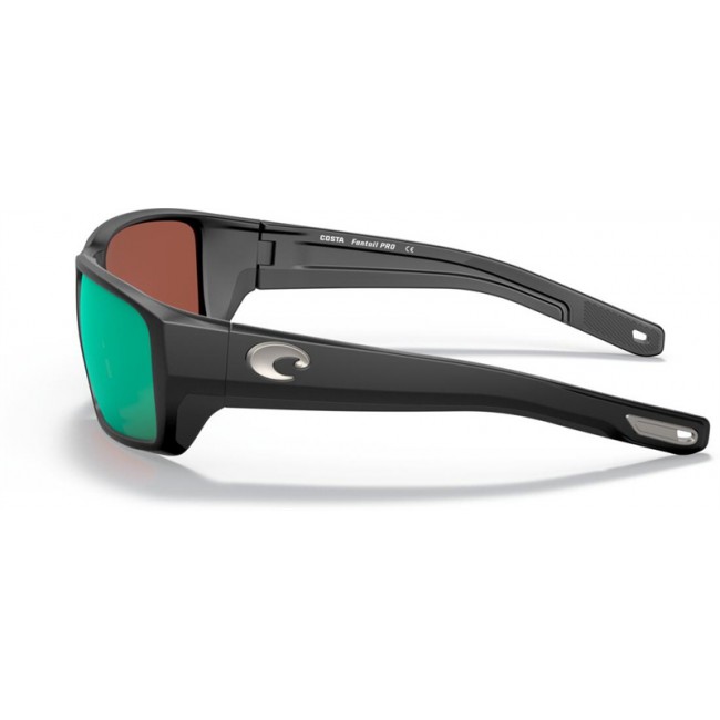 Costa Fantail PRO Matte Black Frame Green Lens Sunglasses