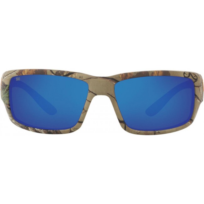 Costa Fantail Realtree Xtra Camo Orange Logo Frame Blue Lens Sunglasses