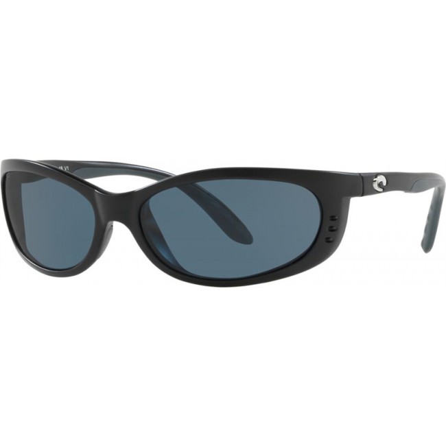 Costa Fathom Matte Black Frame Grey Lens Sunglasses