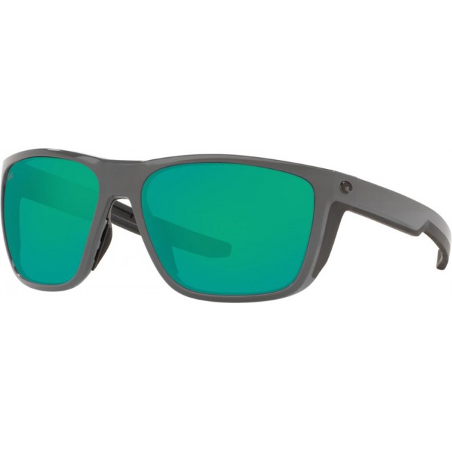 Costa Ferg Matte Gray Frame Green Lens Sunglasses