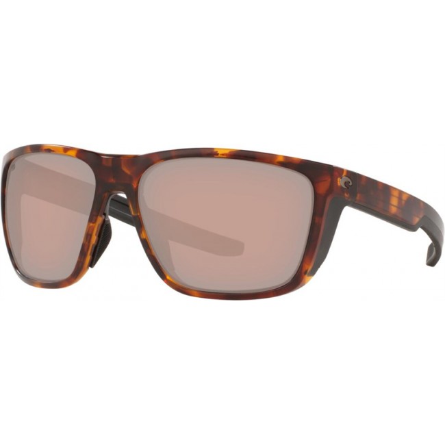 Costa Ferg Matte Tortoise Frame Copper Silver Lens Sunglasses