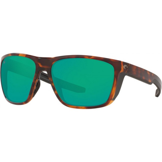 Costa Ferg Matte Tortoise Frame Green Lens Sunglasses