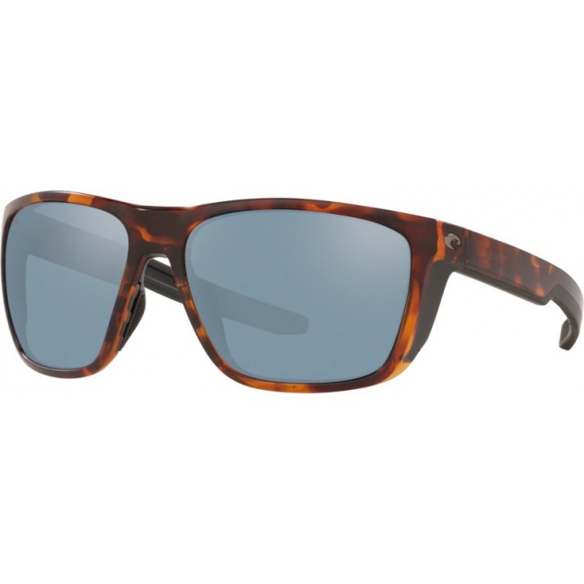 Costa Ferg Matte Tortoise Frame Grey Silver Lens Sunglasses