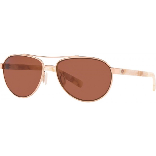 Costa Fernandina Rose Gold Frame Copper Lens Sunglasses
