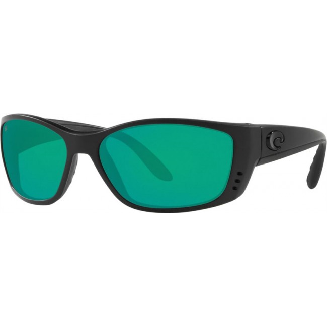 Costa Fisch Blackout Frame Green Lens Sunglasses