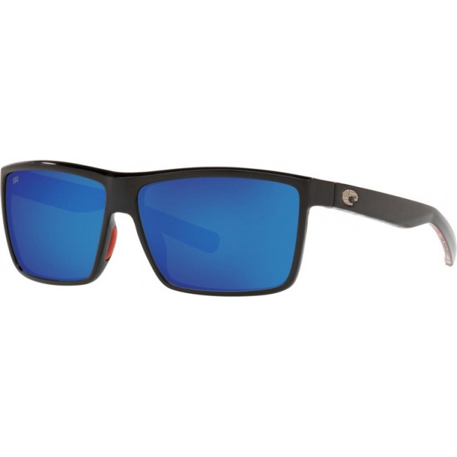 Costa Freedom Series Rinconcito Shiny Usa Black Frame Blue Lens Sunglasses