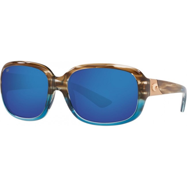 Costa Gannet Shiny Wahoo Frame Blue Lens Sunglasses