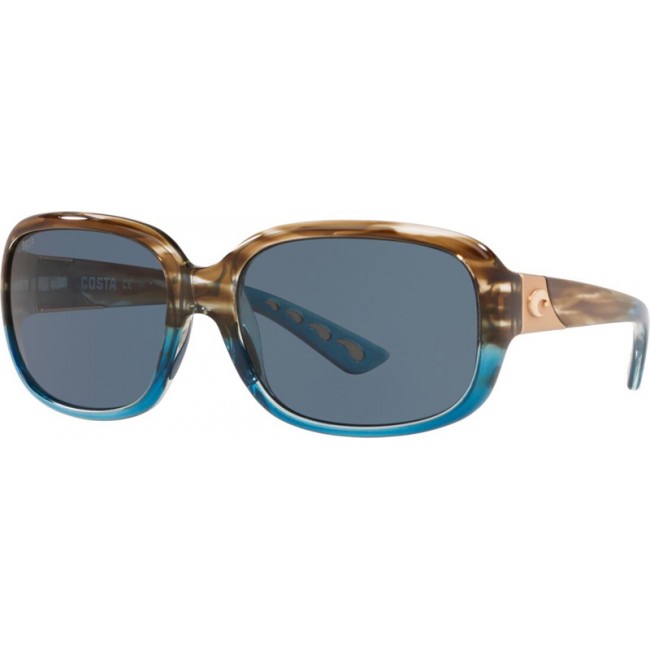 Costa Gannet Shiny Wahoo Frame Grey Lens Sunglasses
