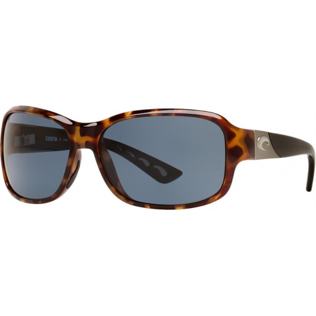 Costa Inlet Retro Tortoise Frame Grey Lens Sunglasses
