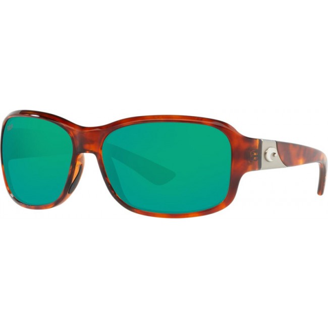 Costa Inlet Tortoise Frame Green Lens Sunglasses