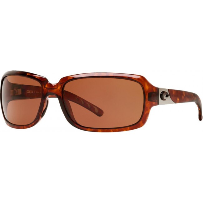 Costa Isabela Tortoise Frame Copper Lens Sunglasses
