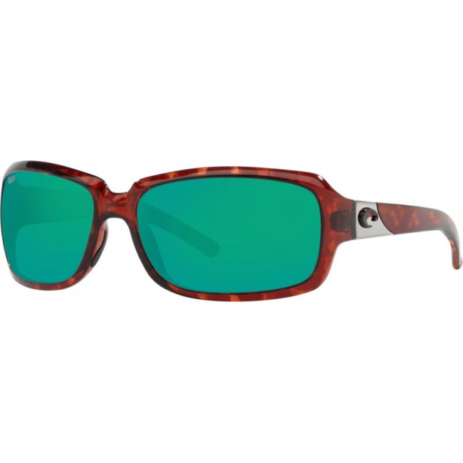 Costa Isabela Tortoise Frame Green Lens Sunglasses
