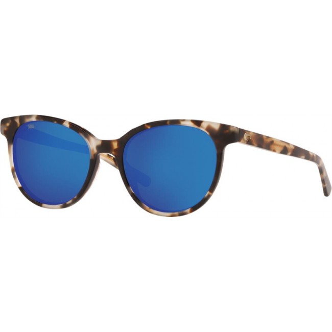 Costa Isla Shiny Tiger Cowrie Frame Blue Lens Sunglasses