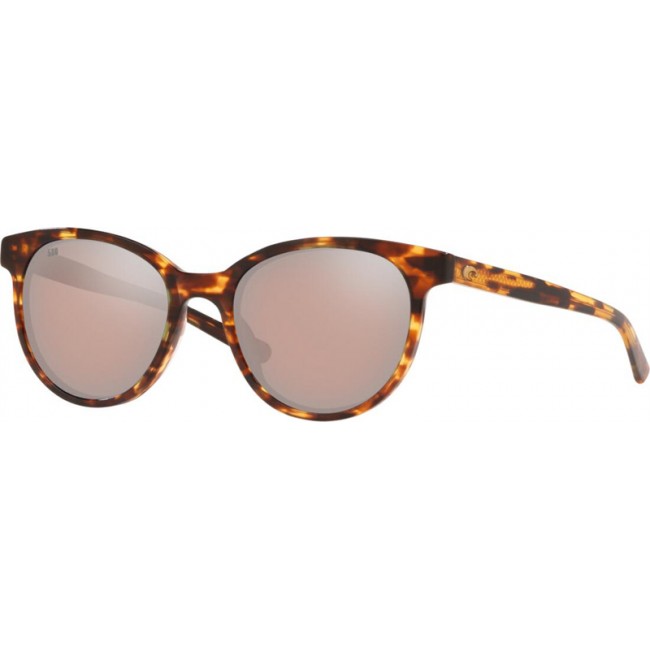 Costa Isla Tortoise Frame Copper Silver Lens Sunglasses