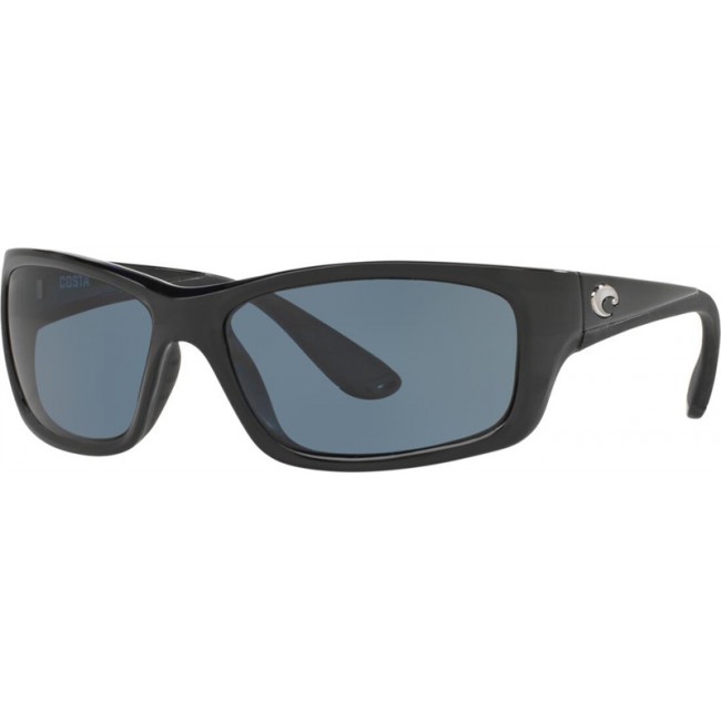 Costa Jose Shiny Black Frame Grey Lens Sunglasses