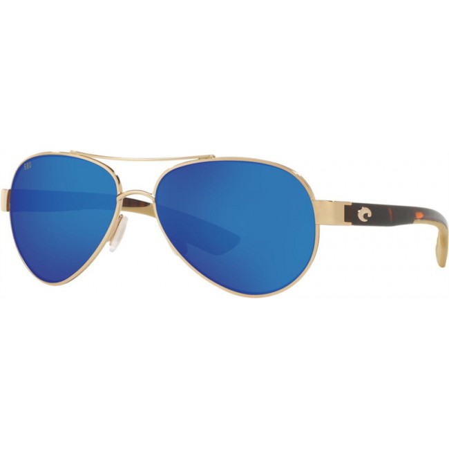 Costa Loreto Rose Gold Frame Blue Lens Sunglasses