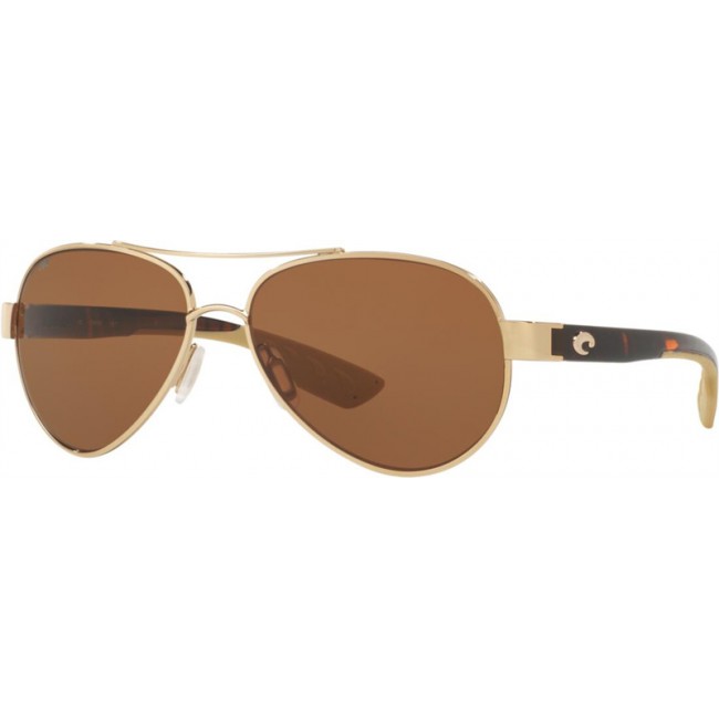 Costa Loreto Rose Gold Frame Copper Lens Sunglasses