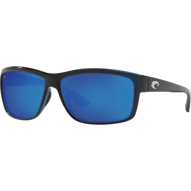 Costa Mag Bay Shiny Black Frame Blue Lens Sunglasses