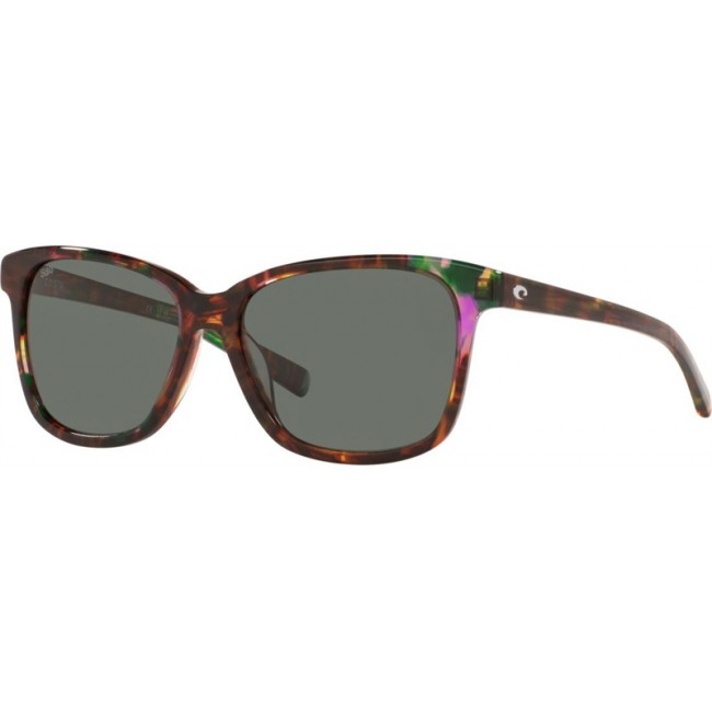 Costa May Shiny Abalone Frame Grey Lens Sunglasses