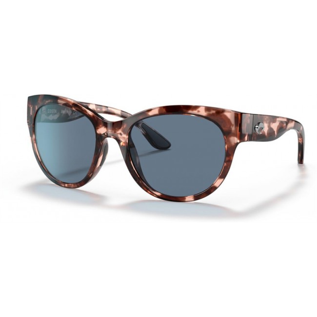Costa Maya Shiny Coral Tortoise Frame Grey Lens Sunglasses